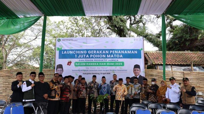 PENANAMAN POHON - Kantor Wilayah Kementerian Agama Provinsi Jawa Barat lakukan penanaman Pohon Matoa.