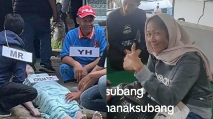Yosep Beradegan di Rekontruksi Kasus Subang, Mimin Santai di Warung Sate, Ekspresinya Jadi Sorotan