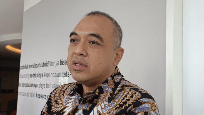 Ketua Dewan Pimpinan Daerah (DPD) Partai Golkar DKI Jakarta Ahmed Zaki Iskandar saat berkunjung ke Menara Kompas, Senin (13/11/2023).