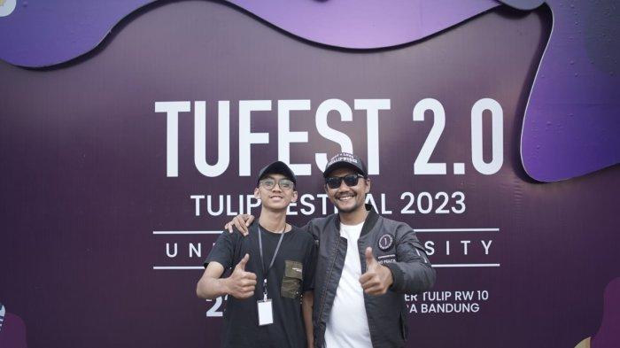 Ketua RW 10, Ricki Nito Sugesti dan  Ketua Karang Taruna RW 10, Ismail pada acara cufest
