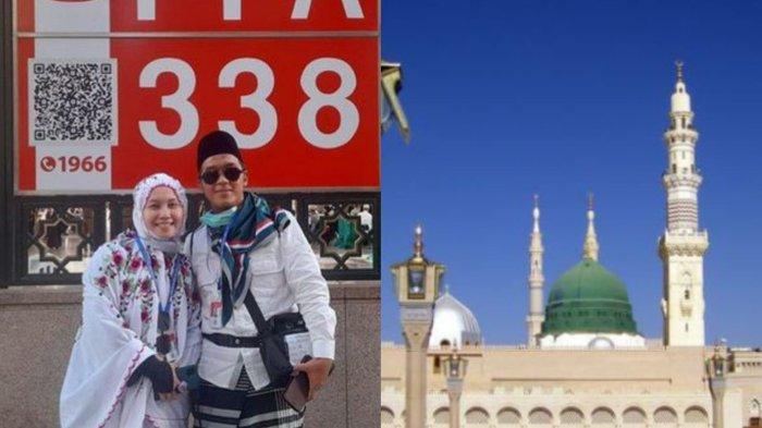 Pasangan suami istri yang berangkat haji beda kloter tapi malah tak sengaja bertemu di gerbang cinta Masjid Nabawi.