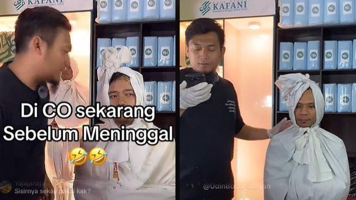 Viral sosok penjual kain kafan di Bandung, live di TikTok