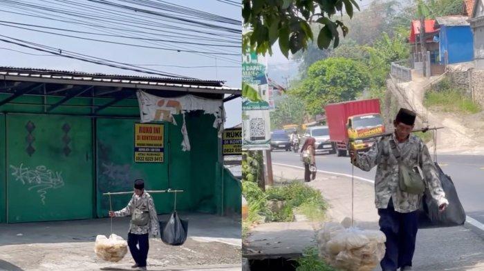Abah Yudin masih keliling jualan kerupuk gendar mentah di usia 80 tahun