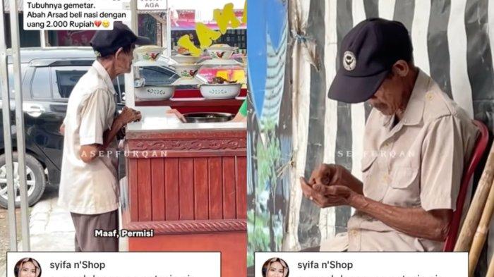 Kakek penjual sapu tahan lapar cuma punya uang Rp2 ribu untuk beli nasi, sisakan makanan untuk istri