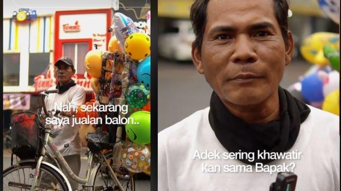 Kisah penjual balon yang berjuang demi anaknya bisa sekolah, viral di media sosial