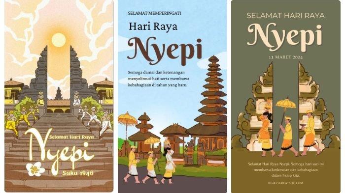 POSTER NYEPI 2025 - Kumpulan poster Hari Raya Nyepi 2025 dengan gambar menarik yang bisa dibagikan secara gratis di media sosial. Hari Raya Nyepi diperingati pada Sabtu (29/3/2025).