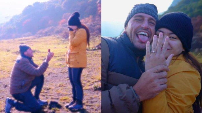 Momen Nathalie Holscher dilamar bule asal Spanyol di gunung.