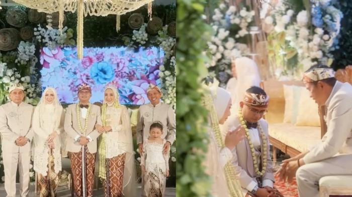 KEBERADAAN AMBU ANNE: Momen foto bersama keluarga dan sungkeman Maula Akbar ke Dedi Mulyadi di pernikahannya dengan Wakil Bupati Garut Putri Karlina, Rabu (16/7/2025), keberadaan Ambu Anne dipertanyakan warganet.