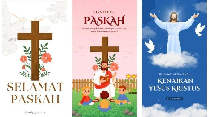 POSTER PASKAH - Kumpulan poster Hari Raya Paskah 2025 dengan desain yang menarik untuk dibagikan ke media sosial. Hari Raya Paskah jatuh pada Minggu (20/4/2025).