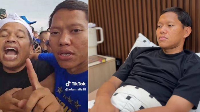 Momen saat Pemain Persib Adam Alis menanyakan soal bonus kepada Gubernur Jabar Dedi Mulyadi di menara Gedung Sate, Minggu (25/5/2025). Momen ini diunggah Adam Alis melalui akun TikTok-nya, disambung video meme menjelang ia tidur.