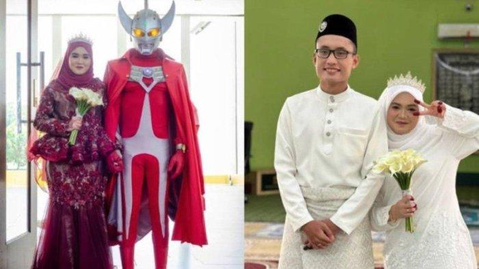 Beredar video seorang pria mengenakan kostum Ultraman di acara pernikahannya.