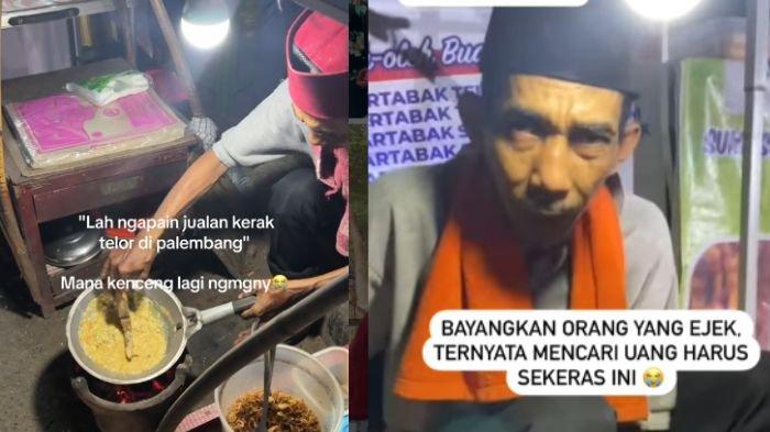 Kisah seorang penjual kerak telor di Palembang diejek orang tidak dikenal, viral di media sosial