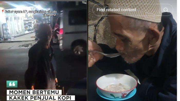 Kisah kakek penjual kopi hidup sebatang kara di Cimahi, Jawa Barat, viral di media sosial.
