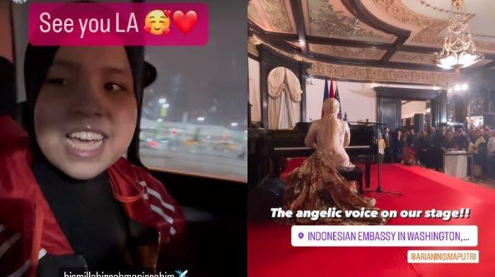 Musisi muda Indonesia, Putri Ariani tampil di acara kenegaraan setelah menyelesaikan perjuangannya di America's Got Talent (AGT) 2023.