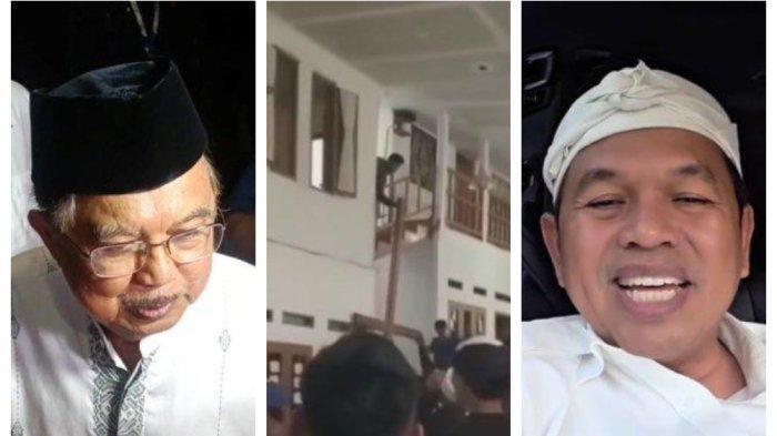 PEMBUBARAN RETREAT PELAJAR - Ketua Umum Dewan Masjid Indonesia (DMI) atau mantan Wapres RI, Jusuf Kalla (JK) dan Gubernur Jawa Barat, Dedi Mulyadi, memberikan respons soal kasus aksi intoleransi terjadi di kawasan Cidahu, Sukabumi. Dedi Mulyadi dan Jusuf Kalla menyikapi pembubaran retreat pelajar oleh warga di Cidahu, Sukabumi. Kedua tokoh minta aparat penegak hukum mengusut. 