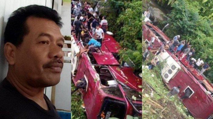Sosok sopir bus pariwisata yang mengalami kecelakaan hingga jatuh ke sungai di Guci Tegal.