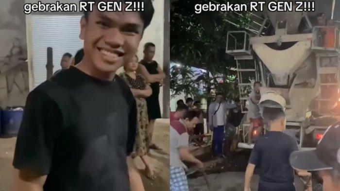 KETUA RT VIRAL: Sahdan Arya (19) Ketua RT Muda di Jakarta viral di media sosial, disadur pada Minggu (13/7/2025). Dijuluki Ketua RT Gen Z, gebrakannya perbaikan jalan rusak 100 meter menuai pujian