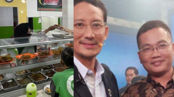 Sayudi pemilik Warteg Kharisma Bahari (kanan)