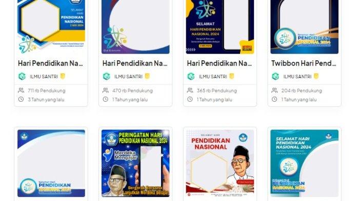 Sejumlah link Twibbon Hari Pendidikan Nasional 2024 yang bisa dibagikan ke media sosial.