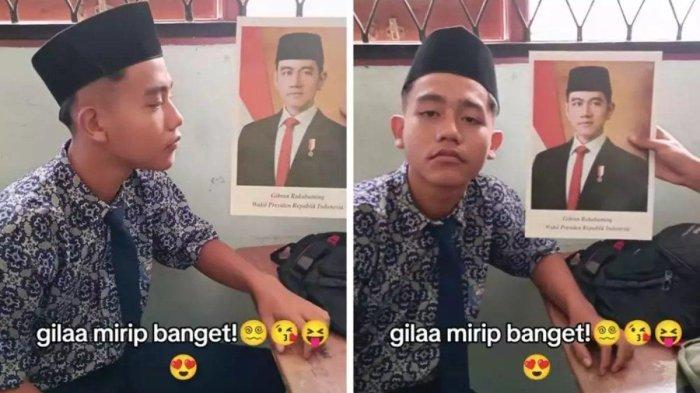 Seorang siswa SMP memiliki wajah disebut mirip dengan Gibran Rakabuming Raka, viral di media sosial