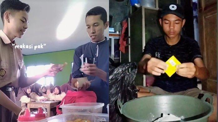 Siswa MAN 4 Pandeglang, Banten, Derlin Wahyudi viral di media sosial karena kegigihannya dalam menyambung hidup dengan membuat hingga menjual kue.