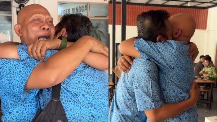 Sopir taksi Bluebird yang belakangan viral, Pak Samsuri, kini bertemu lagi dengan rekannya yang sempat ia tolong, dalam keadaan sehat.