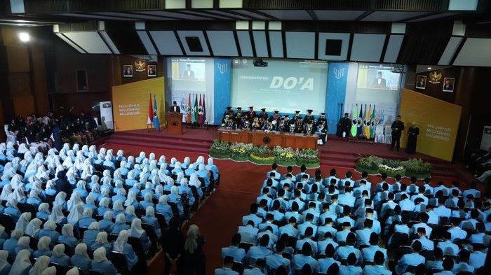 Suasana program pembekalan kepada mahasiswa baru Unisba, Bandung, Senin (18/9/2023).