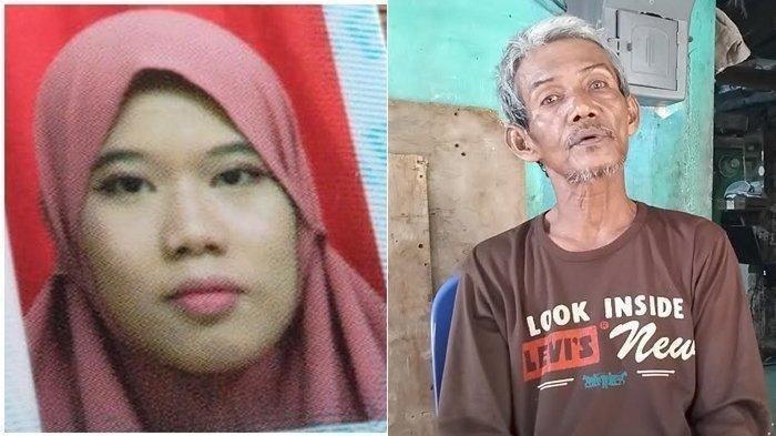Tangisan pilu Yusuf (kanan), ayah korban ANF (13) tak sangka menantunya Rika Amalia (kiri) tega membunuh anaknya yang diracun