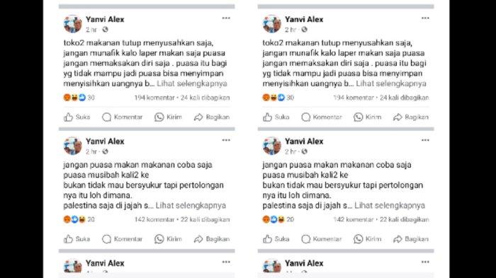 Tangkapan layar akun dugaan penistaan agama di Sukabumi.