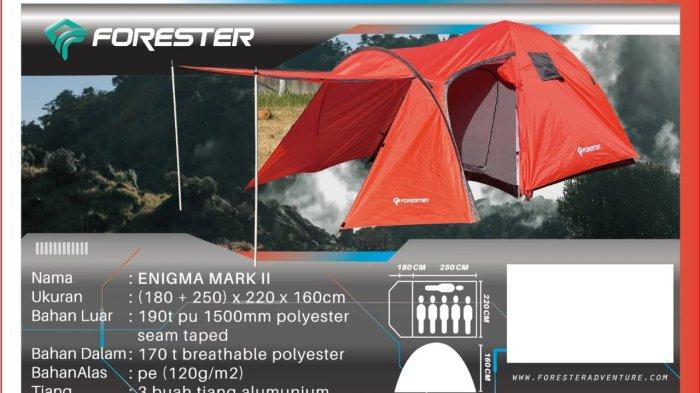 Forester luncurkan produk tenda yang salah satunya adalah tenda seri Enigma dengan varian terbarunya yaitu Enigma Mark II
