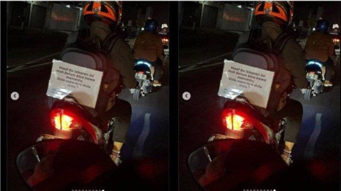 Tulisan kocak pemudik 2024. 