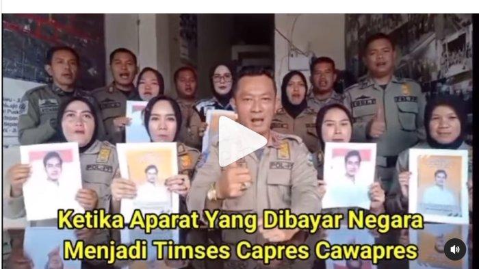 Viral, Belasan Aparat Satpol PP Garut Deklarasi Jadi Timses Capres Cawapres Prabowo-Gibran