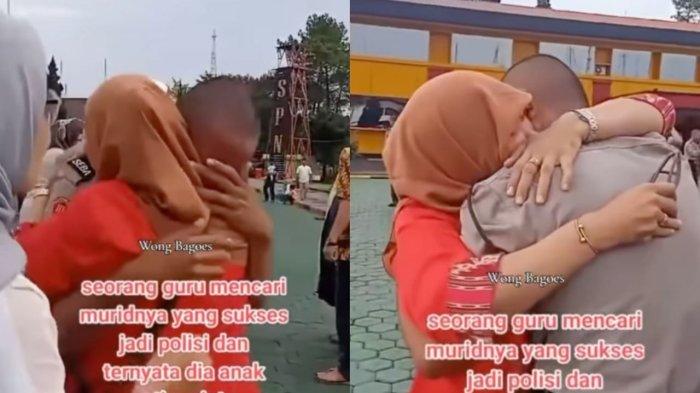 Momen haru guru datangi muridnya yang yatim piatu dilantik jadi polisi
