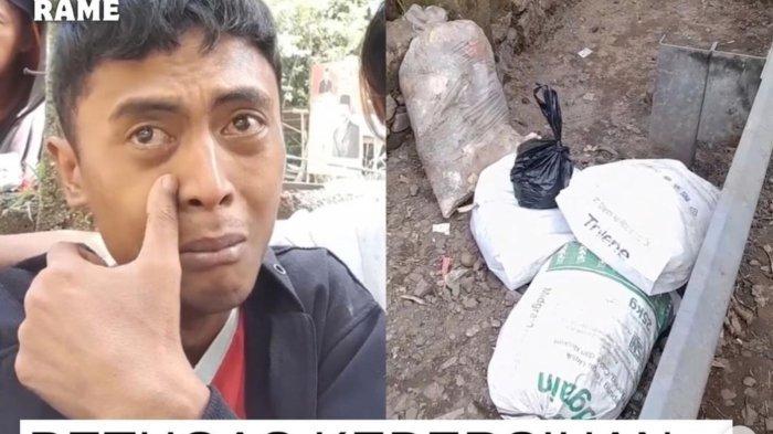 Pria disebut petugas kebersihan menangis kesal capek-capek bersihkan sampah di pinggir jalan tiba-tiba ada lagi