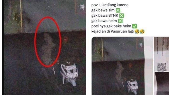 Viral pemuda di Pasuruan kena tilang ETLE karena boncengkan pocong tak pakai helm