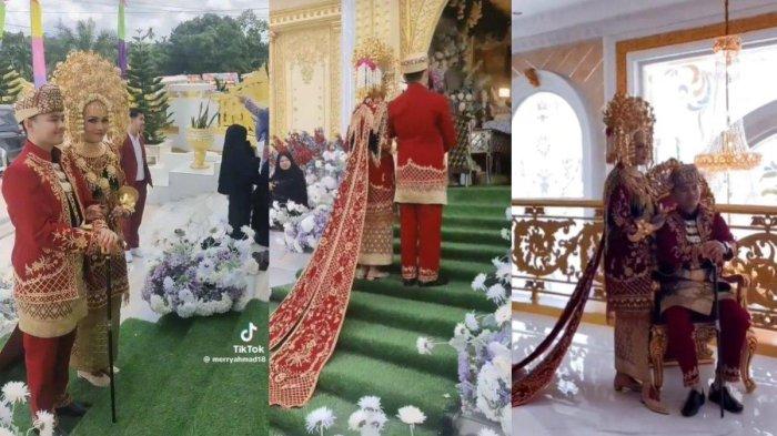 Viral pernikahan sultan di Riau digelar mewah di rumah pribadi dekorasi bak di hotel, sosok pengantin jadi sorotan