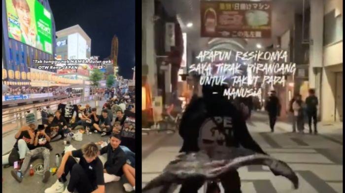 Beredar video yang menunjukkan gerombolan WNI yang nongkrong hingga menutup jalan di Jepang, viral di media sosial.