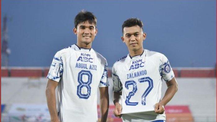 Zalnando dan Abdul Aziz, dua pemain Persib Bandung yang dipinjmakan ke klub lain.