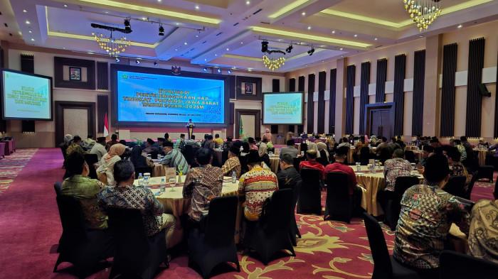 EVALUASI HAJI - Kantor Wilayah Kementerian Agama (Kanwil Kemenag) Provinsi Jawa Barat menggelar kegiatan evaluasi penyelenggaraan haji tahun 2025 (1446 H) di Hotel Grand Sunshine, Kabupaten Bandung, Jumat (25/7/2025)