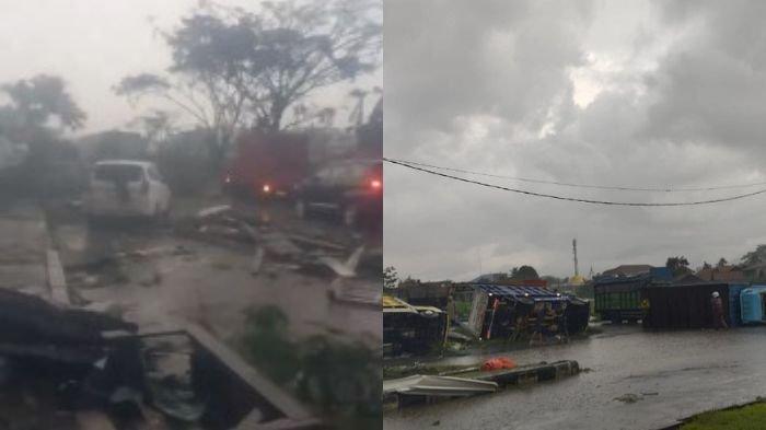 Fenomena angin puting beliung menimpa sejumlah wilayah di Jawa Barat, khususnya Sumedang hingga Kabupaten Bandung pada Rabu (21/2/2024) sore.