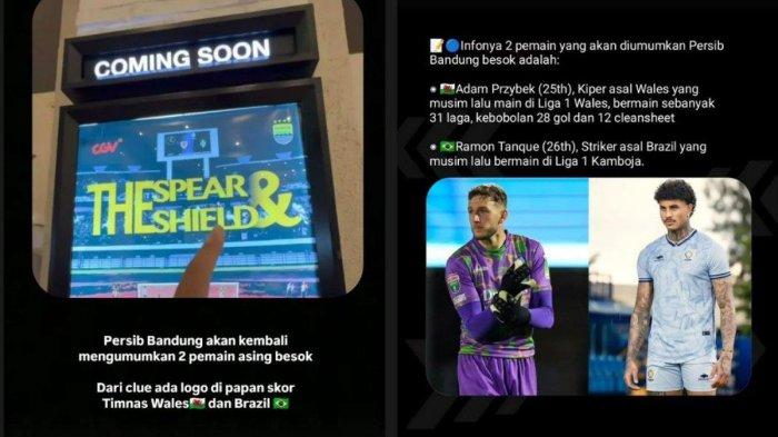 BOCORAN - Bocoran pemain asing Persib kembali muncul. Kali ini unggahan Insta Story @gosballfc yang memperlihatkan papan neon box di bioskop berisi kode pemain anyar Persib Bandung, Jumat (27/6/2025).