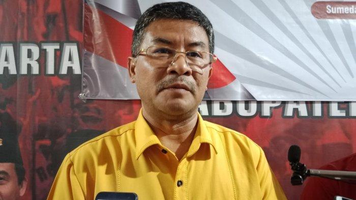 Erwan Setiawan, bakal calon bupati yang diusung Partai Golkar saat diwawancara Tribun Jabar.id, di Kantor DPC PDIP Kabupaten Sumedang, Kamis (9/5/2024).