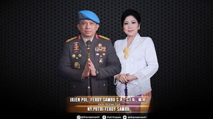 Kadiv Propam Polri Irjen Pol Ferdy Sambo dan Putri Ferdy Sambo. (twitter)