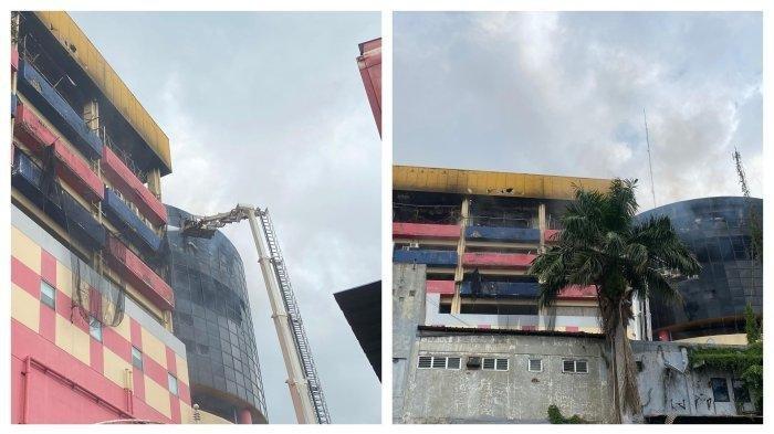 Menengok lokasi kebakaran di Glodok Plaza, Tamansari masih terlihat kepulan asap hitam pada Kamis (16/1/2025) pagi.