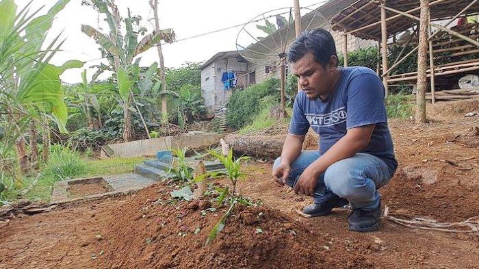 Kuburan jenazah MA korban tenggelam saat MPLS SMPN 1 Ciambar Kabupaten Sukabumi.