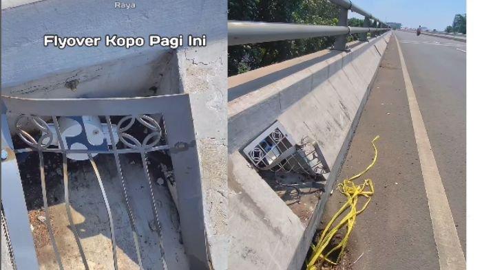 Beredar sebuah video yang menunjukkan lampu yang ada di Flyover Kopo, Kota Bandung Jawa Barat raib.