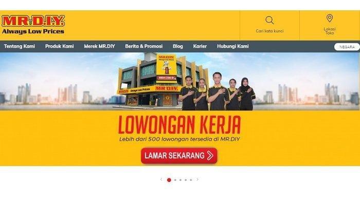 lowongan kerja MR DIY