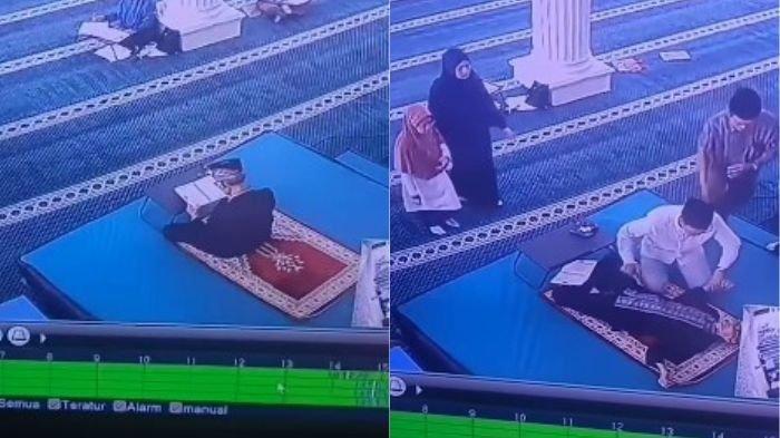 Detik-detik seorang kakek ambruk setelah baca Alquran.