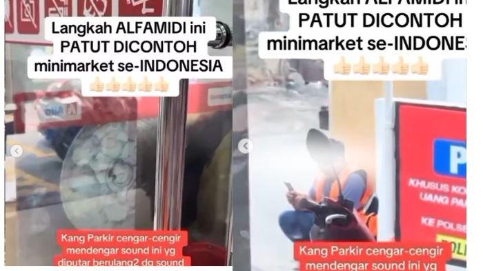Sebuah video menunjukkan minimarket yang memberikan pemberitahuan kepada konsumen untuk tidak memberikan uang parkir kepada juru parkir liar