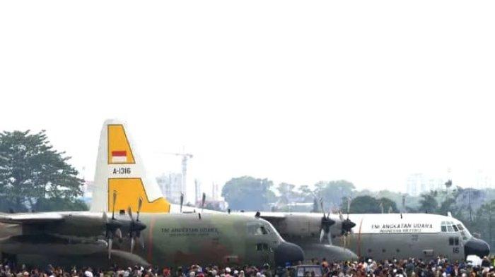 pameran pesawat angkut TNI pada Sabtu (5/10/2024).